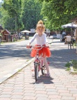 A bicyclette....