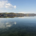 Lac artificiel sur la rivière Angara (Russie).