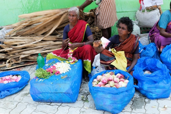 Madurai, marché aux fleurs.