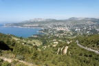 Cassis vue de la route des crêtes.