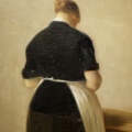 Vilhelm Hammershoi - Etude d'une femme debout, vue de dos