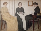 Vilhem Hammershoi - Trois jeunes femmes.