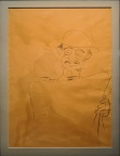 Autoportrait du peintre lisant son journal, au dos l'affiche le Divan Japonais.