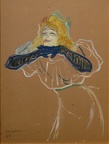 Henri de TOULOUSE-LAUTREC, Yvette Guilbert chantant "Linger, Longer, Loo"