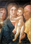 Andréa Montegna : Vierge à l'Enfant entourée de trois Saints.