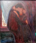 Le Baiser. 1897, huile et détrempe sur toile.