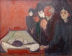 Près du lit de mort. 1895, huile et détrempe sur toile.