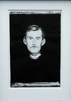 Autoportrait au bras de squelette. 1895.